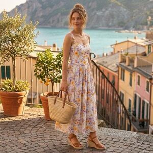 NWT Aqua Blu Australia Floral Maxi Dress size M